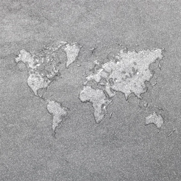 Mapa Světa Stříbrné Pozadí Mapa Pozadí — Stock fotografie