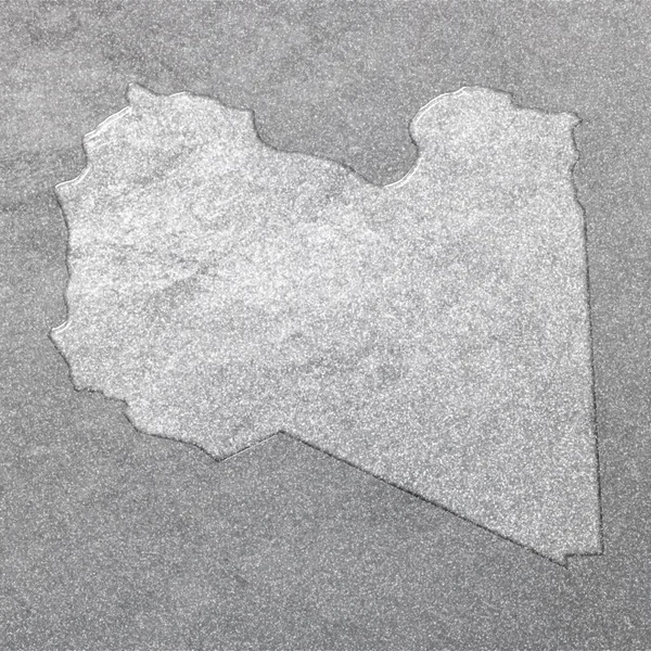 Landkarte Von Libyen Silberner Hintergrund Kartenhintergrund — Stockfoto