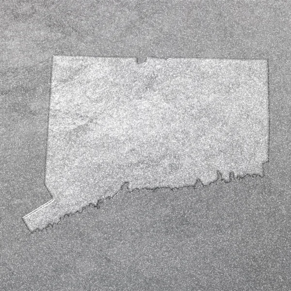 Map Connecticut Silver Background Map Background — Stock Photo, Image