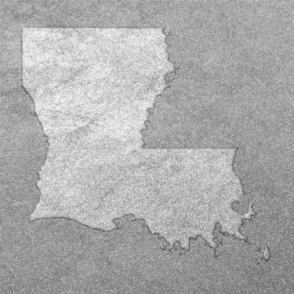 Mapa Luizjany Srebrne Tło Tło Mapy — Zdjęcie stockowe