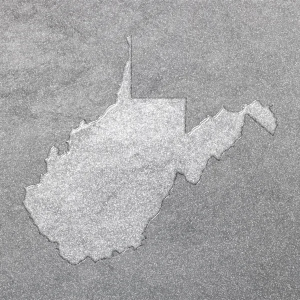 Mapa Západní Virginie Stříbrné Pozadí Mapa Pozadí — Stock fotografie