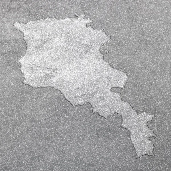 Карта Вірменії Срібне Тло Карта — стокове фото