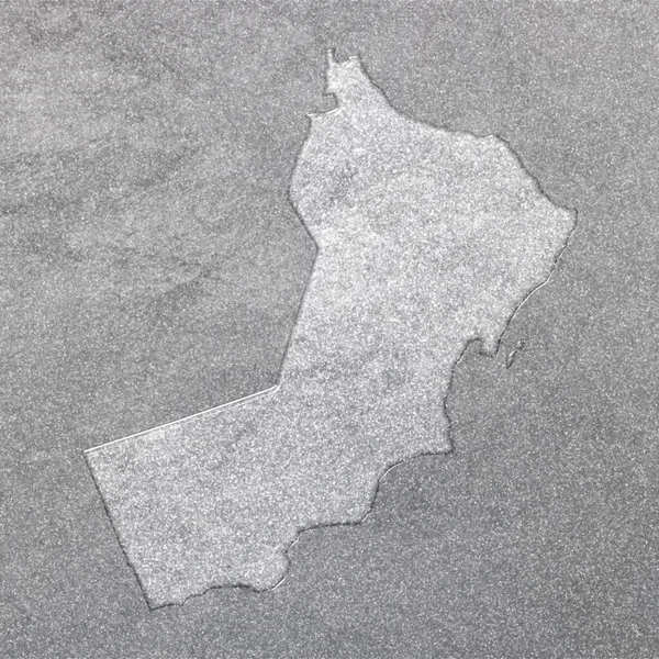 Landkarte Von Oman Silberner Hintergrund Kartenhintergrund — Stockfoto