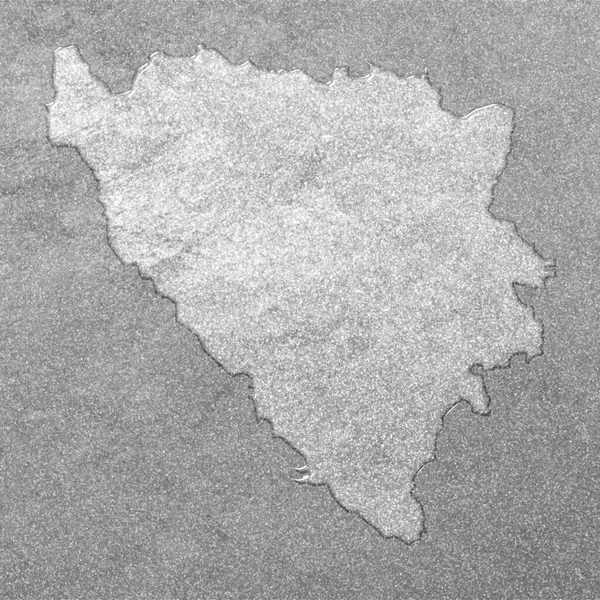 Mapa Bośni Hercegowiny Srebrne Tło Mapa Tła — Zdjęcie stockowe