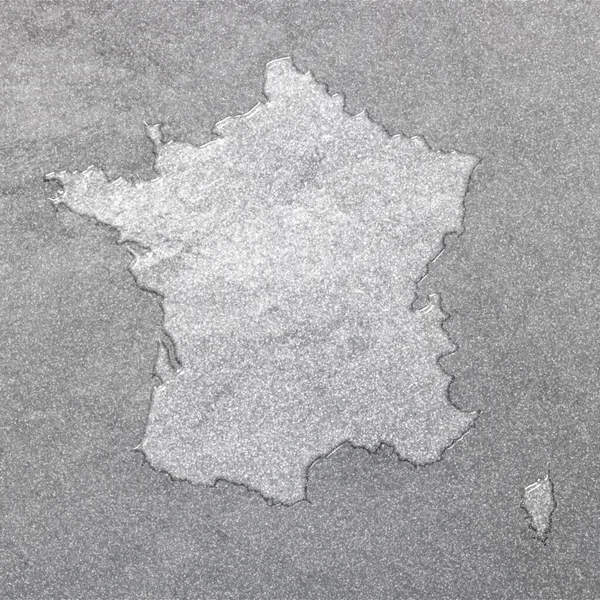 Kaart Van Frankrijk Zilveren Achtergrond Kaart Achtergrond — Stockfoto