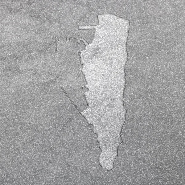 Карта Гібралтару Срібне Тло Карта — стокове фото