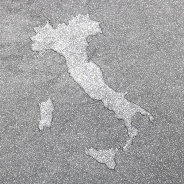 イタリア地図 銀の背景 — ストック写真
