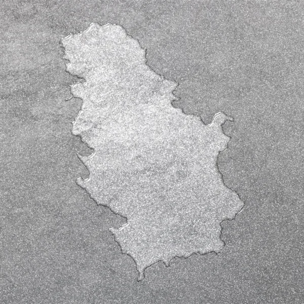 Карта Сербії Срібне Тло Мапа Фону — стокове фото