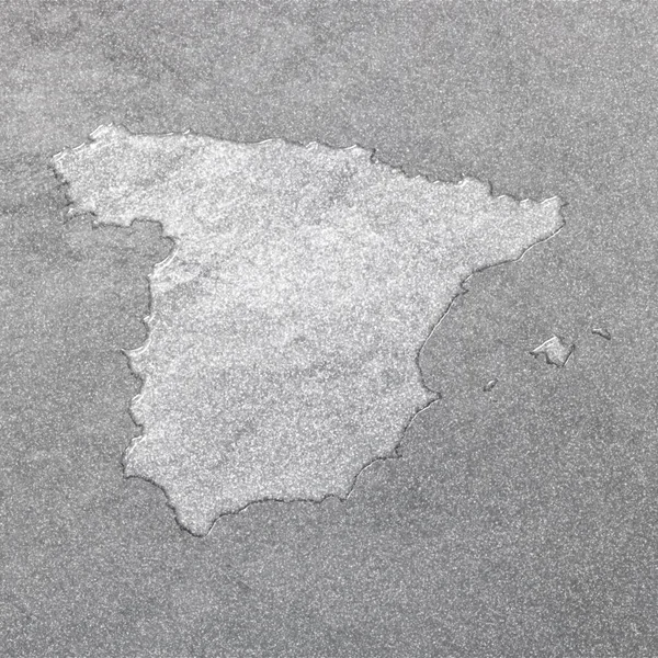 Карта Іспанії Срібне Тло Карта — стокове фото
