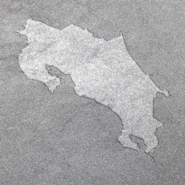 Карта Коста Рики Срібне Тло Карта — стокове фото