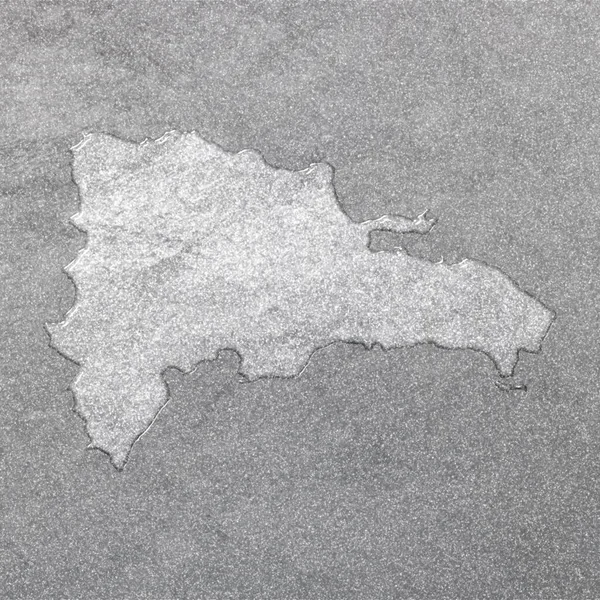 Карта Домініканської Республіки Срібне Тло Карта — стокове фото