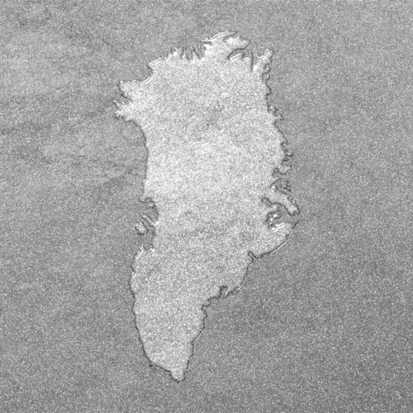 Карта Гренландії Срібне Тло Мапа — стокове фото