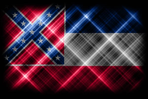 Флаг Миссисипи Флаг Миссисипи Фон Современный Флаг — стоковое фото