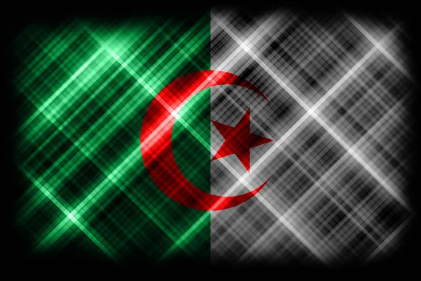 Algerien Flagge Nationalflagge Moderner Fahnenhintergrund — Stockfoto