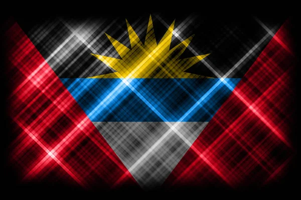 Flaga Antigui Barbudy Flaga Narodowa Tło Nowoczesnej Flagi — Zdjęcie stockowe