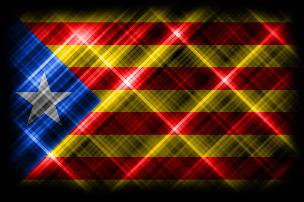 Flaga Katalonii Flaga Narodowa Współczesna Flaga Tło — Zdjęcie stockowe