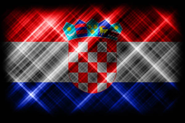 Drapeau Croatie Drapeau National Fond Drapeau Moderne — Photo