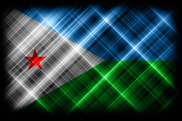 Flaga Dżibuti Flaga Narodowa Tło Nowoczesnej Flagi — Zdjęcie stockowe