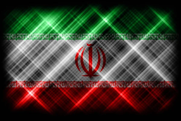 Íránská Vlajka Národní Vlajka Moderní Vlajkové Pozadí — Stock fotografie