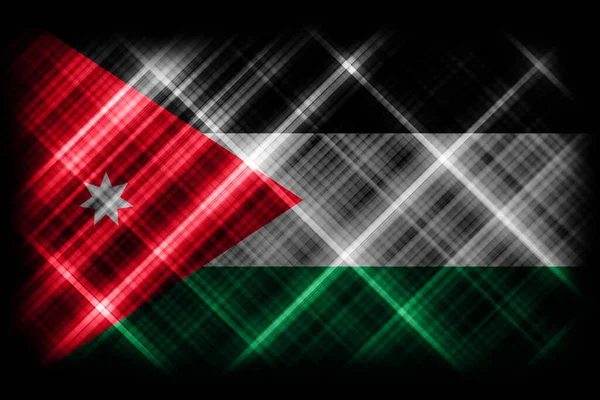 Jordanische Flagge Nationalflagge Moderner Fahnenhintergrund — Stockfoto