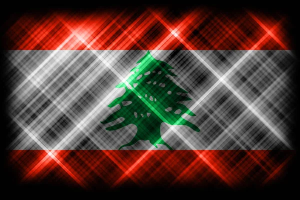 黎巴嫩国旗 现代国旗背景 — 图库照片