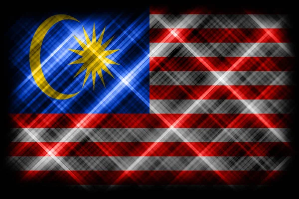 Σημαία Μαλαισίας Εθνική Σημαία Σύγχρονη Σημαία Φόντο — Φωτογραφία Αρχείου
