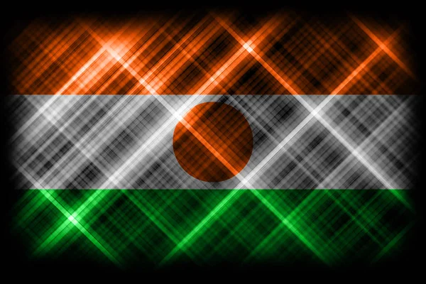 Nigerská Vlajka Národní Vlajka Moderní Vlajkové Pozadí — Stock fotografie