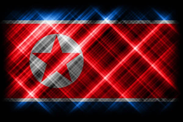 Nordkorea Flagga Nationell Flagga Modern Flagga Bakgrund — Stockfoto