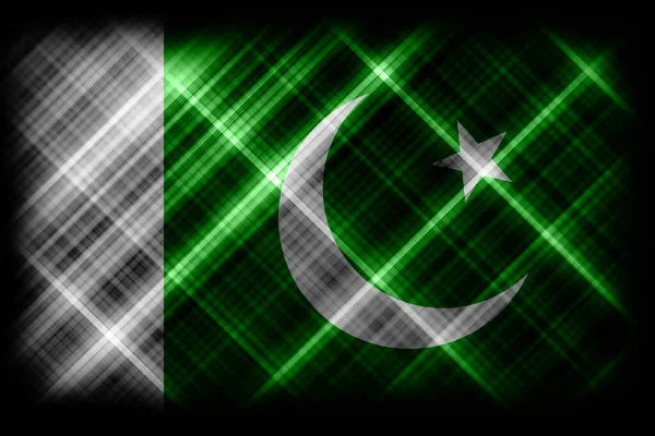 Pákistánská Vlajka Národní Vlajka Moderní Vlajkové Pozadí — Stock fotografie