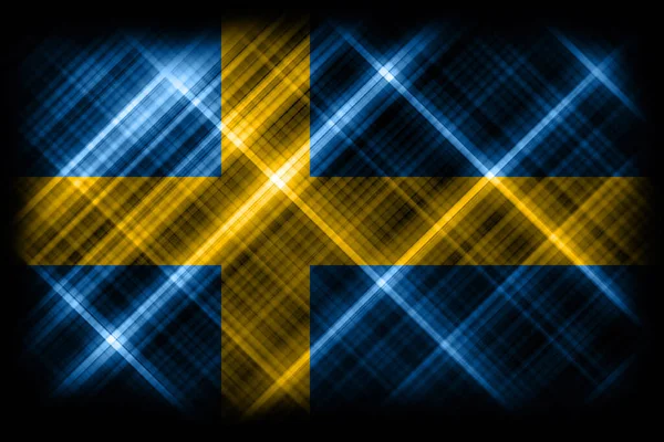 Flaga Szwecji Flaga Narodowa Tło Nowoczesnej Flagi — Zdjęcie stockowe