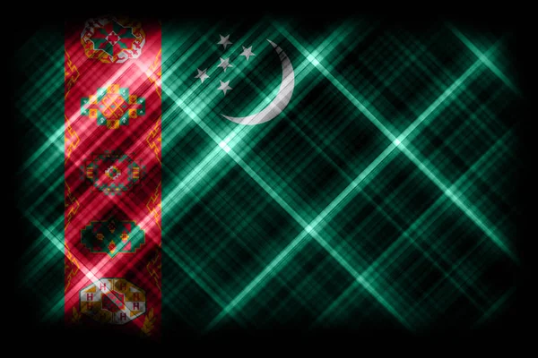 Bandeira Turquemenistão Bandeira Nacional Fundo Bandeira Moderna — Fotografia de Stock