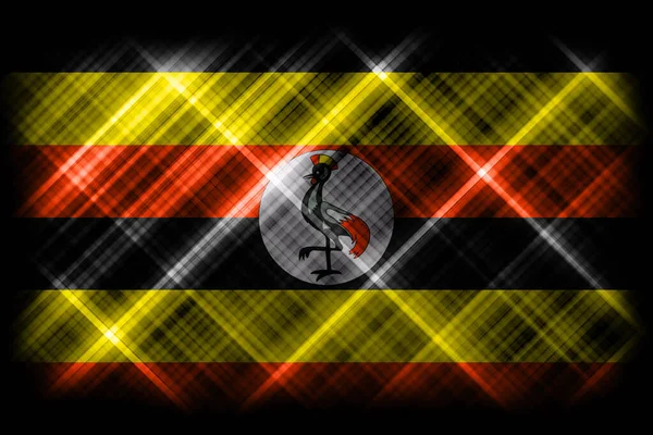 Uganda Bayrağı Ulusal Bayrak Modern Bayrak Geçmişi — Stok fotoğraf