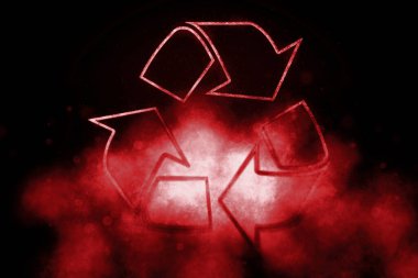 Geri dönüşüm işareti, geri dönüşüm sembolü, ekoloji ve geri dönüşüm kavramı, Mavi Sembol