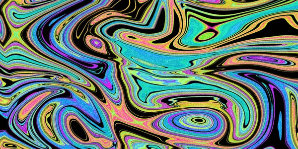 Arte Fluida Colorata Colori Vivaci Brillantini Vortici Colorati Marmo Liquido — Foto Stock