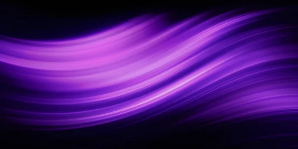 Abstract Violet Wave Lines Black Background Soft Violet Wave Abstract — Stock Photo, Image