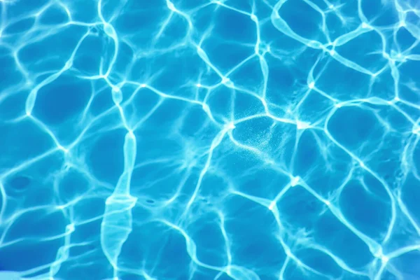 Blue Ripple Water Hintergrund Swimming Pool Wasser Sonnenreflexion — Stockfoto