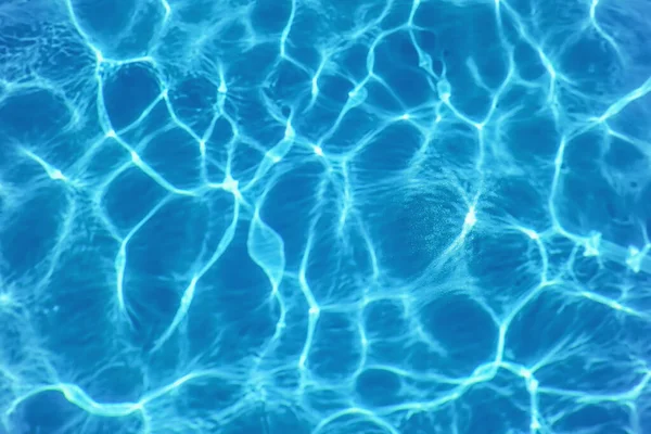 Blue Ripple Water Background Swimming Pool Water Sun Reflection — Stock Photo, Image
