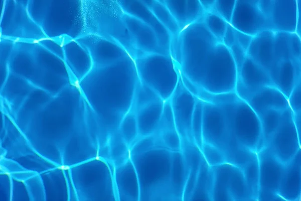Blue Ripple Water Hintergrund Swimming Pool Wasser Sonnenreflexion — Stockfoto