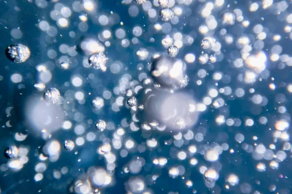 Abstraktní Bubliny Vodě Vzduchové Bubliny Vodní Pozadí — Stock fotografie