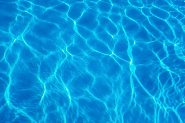 Blue Ripple Water Background Swimming Pool Water Sun Reflection — Stock Photo, Image