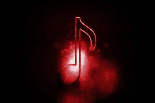 Символ Восьмой Ноты Музыкальный Фон Голубой Символ — стоковое фото