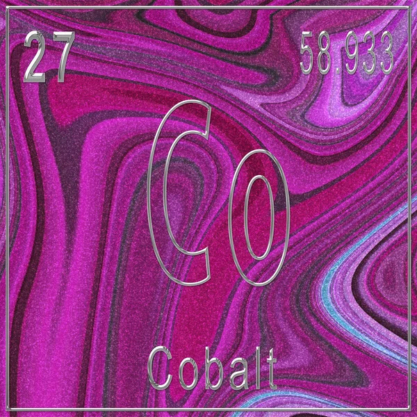 Cobalt Chemical Element Sign Atomic Number Atomic Weight Periodic Table — Stock Photo, Image