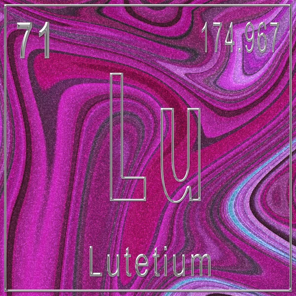 Lutetium Chemisches Element Zeichen Mit Ordnungszahl Und Atomgewicht Periodensystem Element — Stockfoto