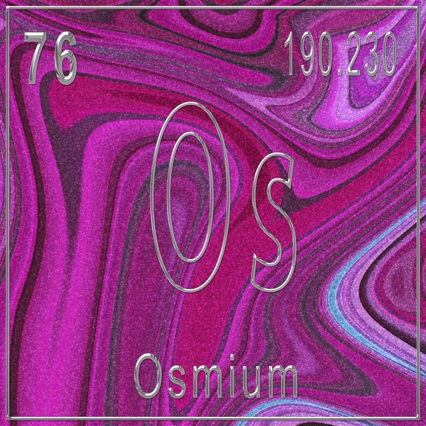 Osmium Chemisches Element Zeichen Mit Ordnungszahl Und Atomgewicht Periodensystem Element — Stockfoto