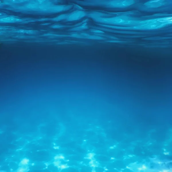Unterwasser Blauer Ozean Sandboden Unterwasserhintergrund — Stockfoto