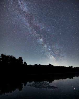 Samanyolu galaksisinin güzel gece gökyüzü