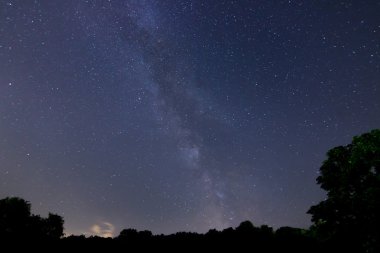 Samanyolu galaksisinin güzel gece gökyüzü