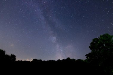 Samanyolu galaksisinin güzel gece gökyüzü