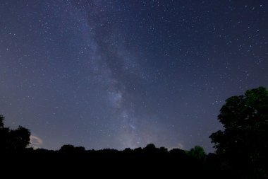 Samanyolu galaksisinin güzel gece gökyüzü