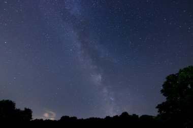 Samanyolu galaksisinin güzel gece gökyüzü
